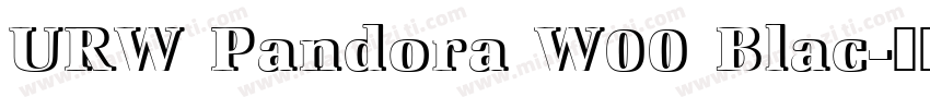 URW Pandora W00 Blac字体转换